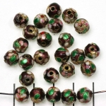 Cloisonné rond 8 mm - paars