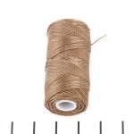 c-lon fine weight bead cord 0.4 mm - med brown