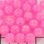 kunststof gebarsten crackle 12 mm - fel roze