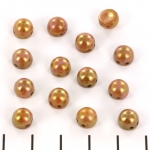 Cabochon two-hole 6 mm - opaque rose gold topaz