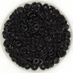O bead 1x4 mm - jet black