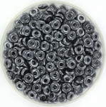 O bead 1x4 mm - jet hematite
