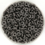 O bead 1x4 mm - alabaster pastel dark grey