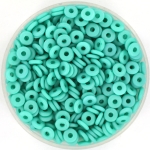 O bead 1x4 mm - alabaster pastel turquoise