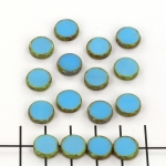 table cut disc 10 mm - turquoise picasso