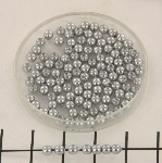 glasparels 3 mm - silver
