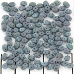 superduo 2.5x5 mm - nebula turquoise green matte