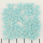 superduo 2.5 x 5 mm - turquoise blue opal white luster