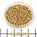 basic bead round 3 mm - aztec gold