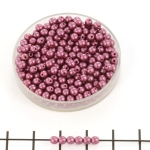 basiskraal rond 3 mm - pastel burgundy