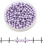 basic bead round 3 mm - saturated metallic ballet slipper