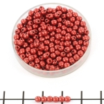basic bead round 3 mm - saturated metallic cherry tomato
