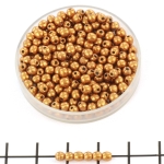 basic bead round 3 mm - saturated metallic hazel