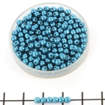 basic bead round 3 mm - saturated metallic quetzal green