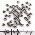 spacer 5 small balls 5 mm - antique silver