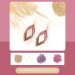 DIY kit twisted oorbellen - roze champange