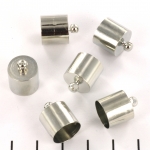end cap round flat thin 10 mm - silver