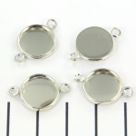 tussenzetsel metaal rond 14 mm - zilver 