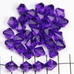 acrylic faceted conical 10 mm - dark purple