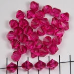 acrylic faceted conical 10 mm - dark pink fuchsia