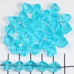 acrylic faceted conical 10 mm - turquoise