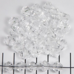 acrylic faceted conical 10 mm - transparent