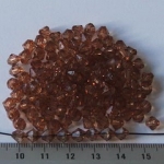 acrylic faceted conical 6 mm - brown
