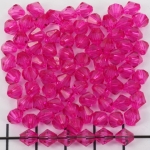 acrylic faceted conical 6 mm - dark pink