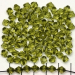 acrylic faceted conical 6 mm - army green