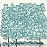 acrylic faceted conical 6 mm - light turquoise aqua