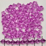 acrylic faceted conical 6 mm - lilac pink