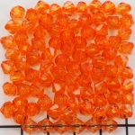 acrylic faceted conical 6 mm - orange