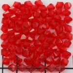 acrylic faceted conical 6 mm - light red