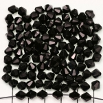 acrylic faceted conical 6 mm - black opaque