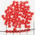 acrylic faceted conical 4 mm - light red