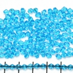 acrylic faceted conical 4 mm - turquoise