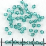 acrylic faceted conical 4 mm - turquoise green