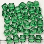 acrylic faceted cube - green