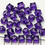 acrylic faceted cube - purple