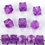 acrylic faceted cube - purple