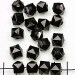 kunststof facet kubus - zwart opaque