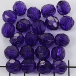acrylic faceted round - purple