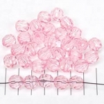 acrylic faceted round - pink