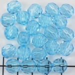 acrylic faceted round - turquoise