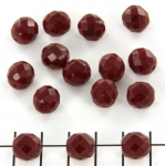 Czech faceted round 10 mm - opaque red