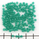 Tsjechisch facet rond 3 mm - alabaster malachite green