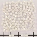 Czech faceted round 3 mm - luster white