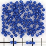 Czech faceted round 3 mm - opaque blue