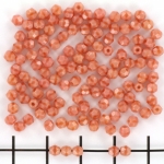 Tsjechisch facet rond 3 mm - pink coral