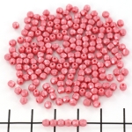 Czech faceted round 3 mm - powdery pastel maroon